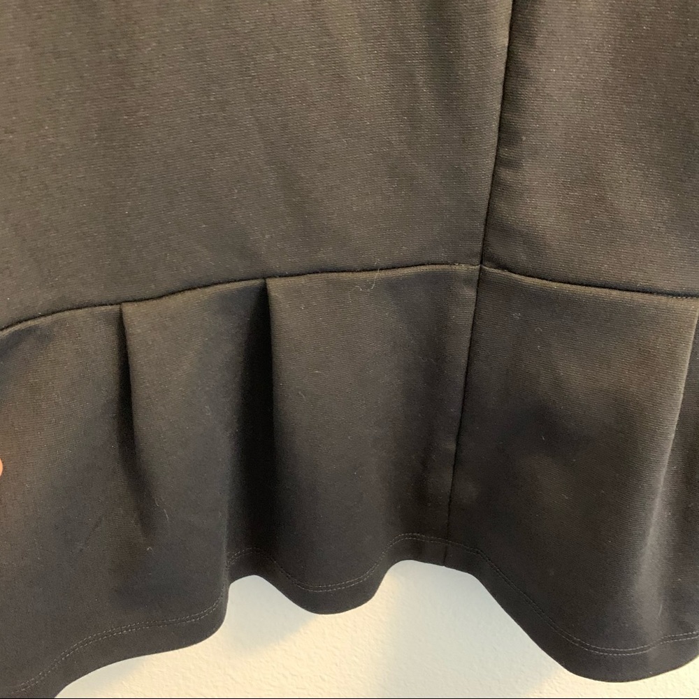Halogen Mixed Material Zip Back Ruffle Shirt L - Picture 5 of 11